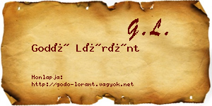 Godó Lóránt névjegykártya