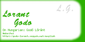 lorant godo business card