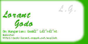 lorant godo business card